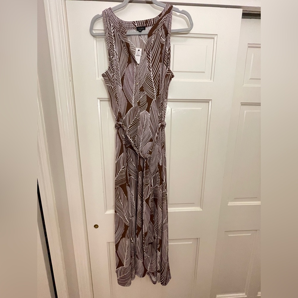 Talbots Brown and White Patterned Dress NWT